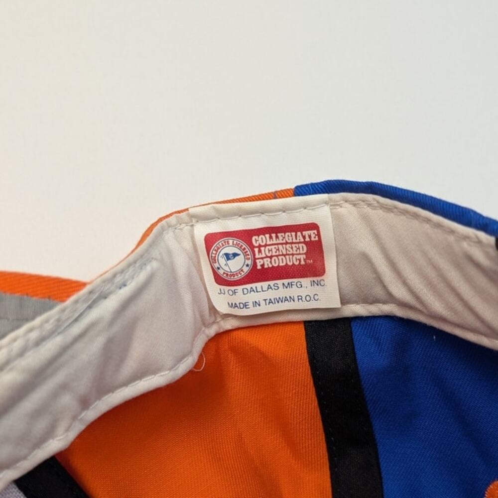 Vintage Flordia Gators Football Colorblock Blue & Orange Big Text Snapback Hat - Picture 6 of 6
